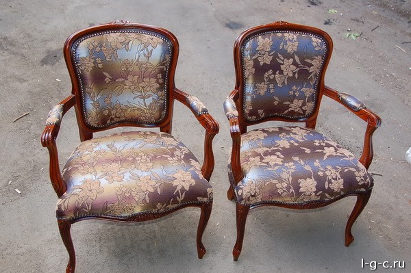 Домодедовская улица - реставрация мебели, стульев, материал гобелен