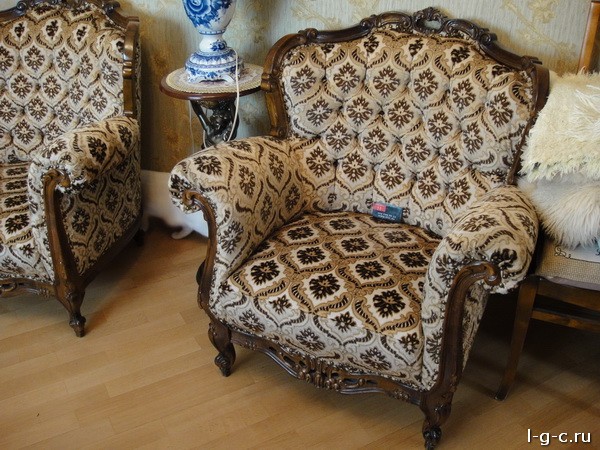 Большая Марфинская улица - перетяжка мягкой мебели, стульев, материал рококо