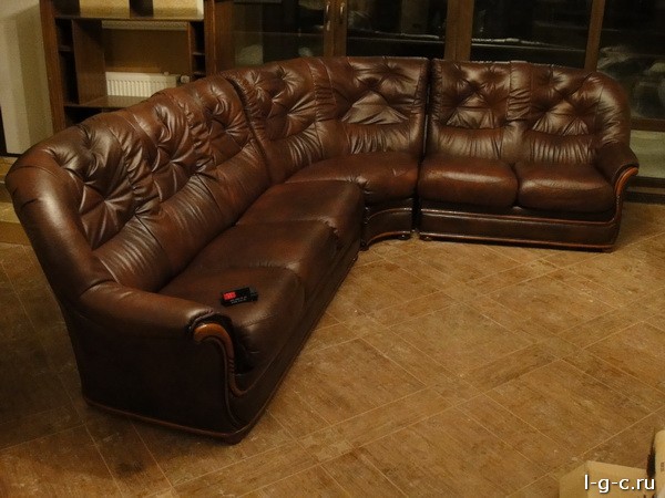 Назарьево - перетяжка мягкой мебели, диванов, материал натуральная кожа